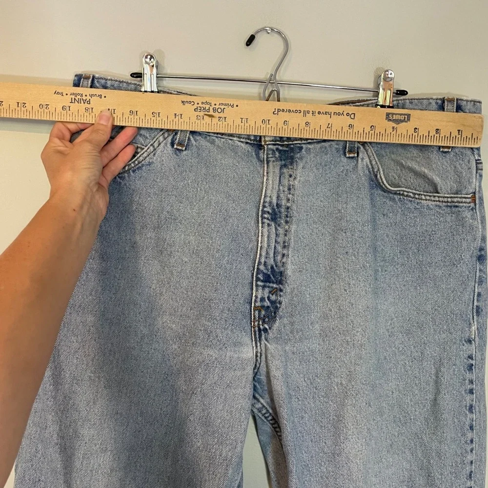 Levis 550 Orange Tab Vintage Mens Relaxed Fit Tapered Leg Jeans Light Wash 40x32